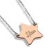 Double Star Rose Silver Necklace
