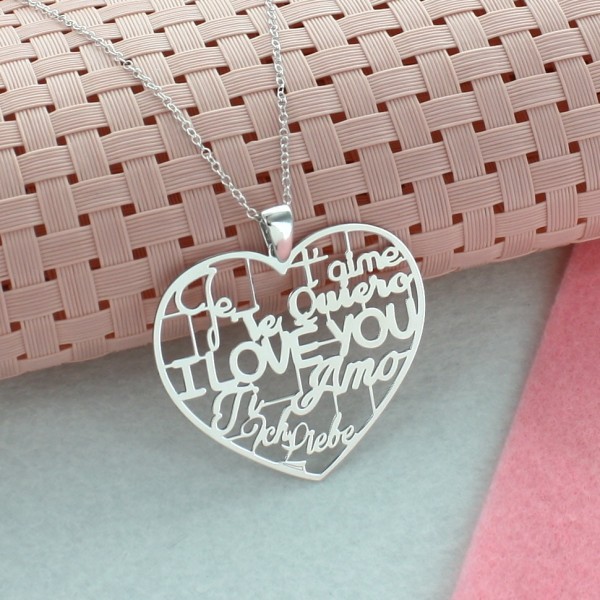 "I love you" in all Languages Necklace
