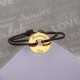 18k Gold Heart-shaped Charm Cord Bracelet