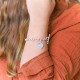 Personalized, Heart bracelet with large links