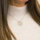 Engraved Heart Disc Necklace