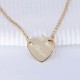 Engraved Heart Necklace with Barrette Clasp