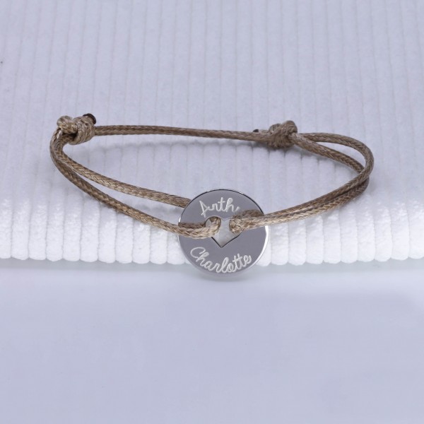 Cord Bracelet with Small Heart Token