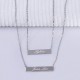 Double Bar Engraved Necklace